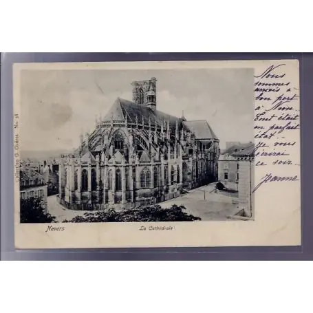 Carte postale 58 - Nevers - La Cathedrale - Voyage - Dos non divise Nouveauté