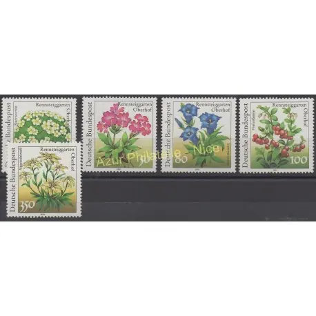 Allemagne - 1991 - No 1337/1341 - Fleurs Meilleure Vente