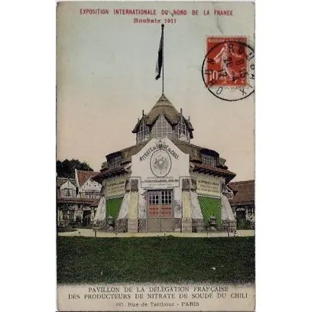 Carte postale 59 - Roubaix - Exposition internationale du Nord de la France - Pavillon de la Bon Marché