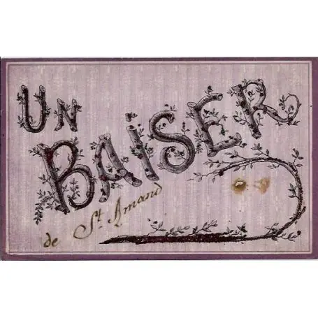 Meilleure Vente Carte postale 59- St Armand - carte de St Armand Un baiser de Saint Armand" - Voyage - Dos"""