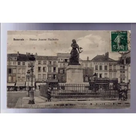 Usine Directe Carte postale 60 - Beauvais - Statue Jeanne Hachette - Voyage - Dos divise