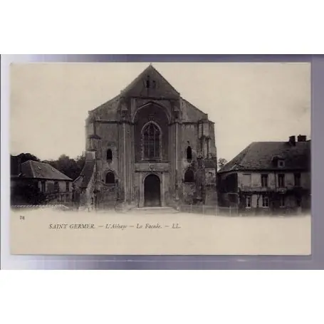 Carte postale 60 - Saint-Germer - L' Abbaye - la facade - Non voyage - Dos non divise Seulement Aujourd’hui