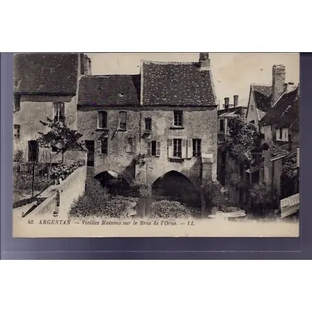 Offre Limitée Carte postale 61 - Argentan - Vieilles maisons sur le bras de l'Orne - Non voyage - Dos div