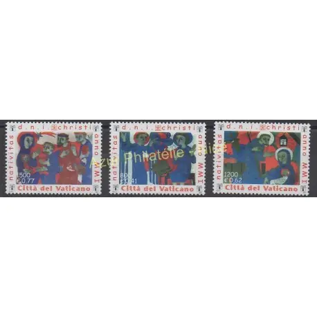 Vatican - 2001 - No 1247/1249 - Noël Usine Directe