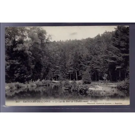 Seulement Aujourd’hui Carte postale 61 - Bagnoles-de-l'Orne - le Lac du parc de l'etablissement - Voyage - Dos di