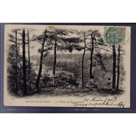 Carte postale 61 - Bagnoles-de-l'Orne - le plateau du Roc au chien - Voyage - Dos non divis Populaire