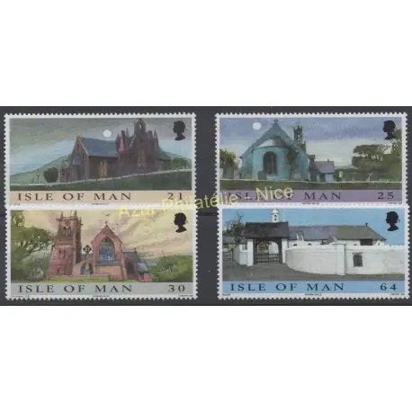 Man (Ile de) - 1999 - No 871/874 - Eglises Livraison Mondiale