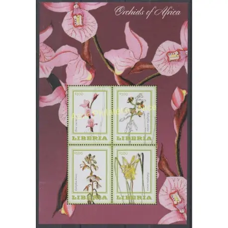 Liberia - 2014 - No 5382/5385 - orchidées Édition Limitée