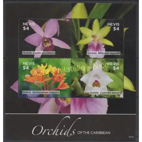 Nevis - 2014 - No 2486/2489 - orchidées Promotion Saisonnière