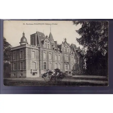 Carte postale 61 - Environs d' Alencon - chateau d' Achet - Voyage - Dos divise Top Qualité