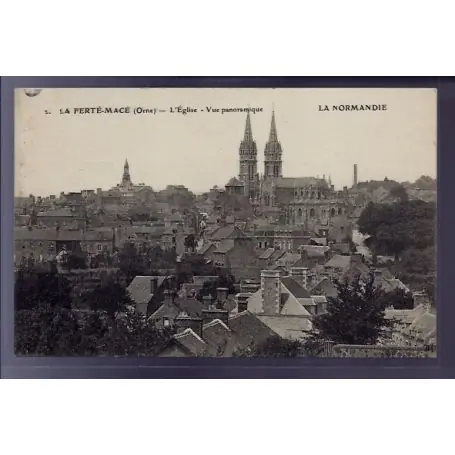 Produit De Marque Carte postale 61 - La Perte-Mace - l'eglise - vue panoramique - Non voyage - Dos divise