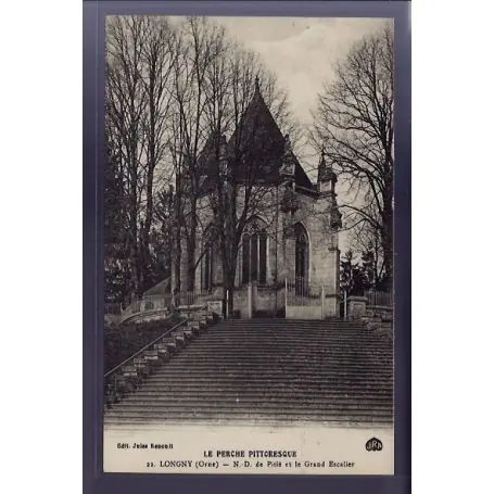 Pas Cher Carte postale 61 - Longny - Notre-Dame de pitie et le Grand escalier - Non voyage - Dos div