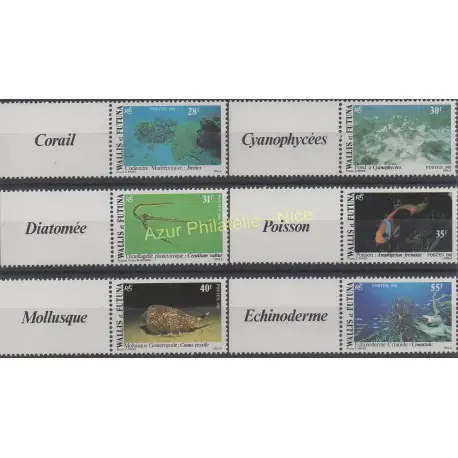 Prix Cassé Wallis et Futuna - 1981 - No 267/272 - Vie marine