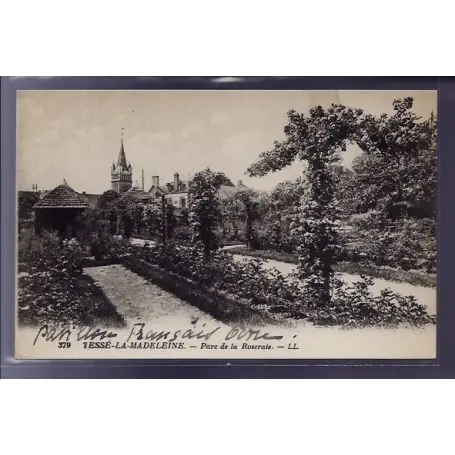 Usine Directe Carte postale 61 - Tesse-la-Madeleine - Parc de la Roseraie - Voyage - Dos divise
