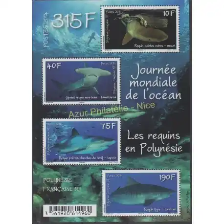 Polynésie - Blocs et feuillets - 2014 - No BF41 - Vie marine En Vogue