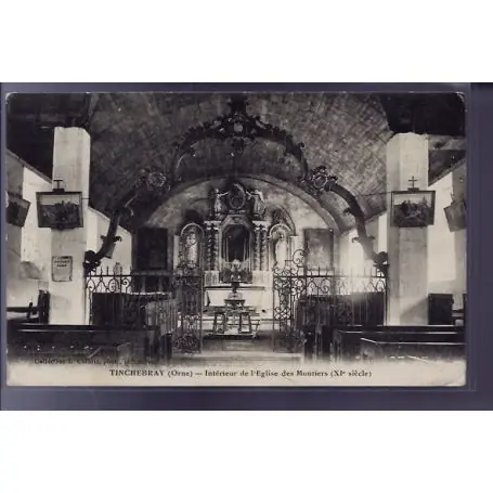 Carte postale 61 - Tinchebray - Interieur de l'eglise des Montiers XIe siecle - Voyage - Do Meilleur Choix