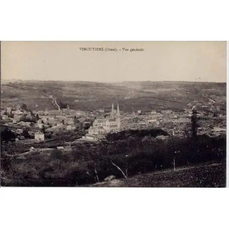 Carte postale 61 - Vimoutiers - Vue generale - Voyage - Dos divise Vente Directe