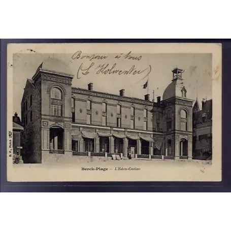 Carte postale 62 - Berck-Plage - L' Eden-casino - Voyage - Dos non divise Prix Cassé