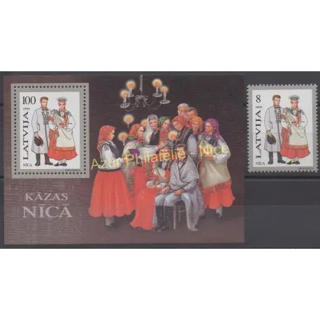 Lettonie - 1995 - No 367 - BF 5 - Costumes Commander Maintenant