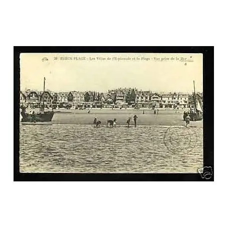 Carte postale 62 - Berck-Plage - Villas de l'Esplanade et la plage Expédié Aujourd’hui