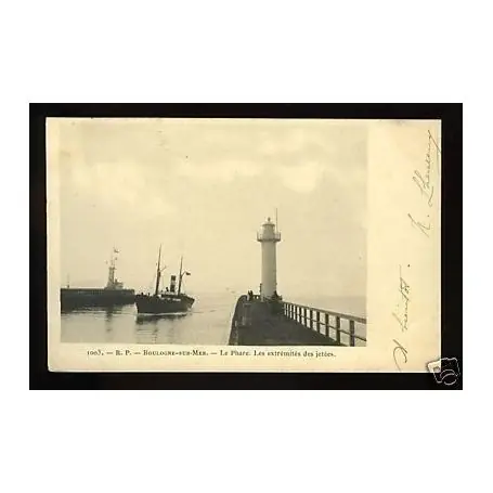 Prix Cassé Carte postale 62 - Boulogne - Le phare - Extremites des jetees