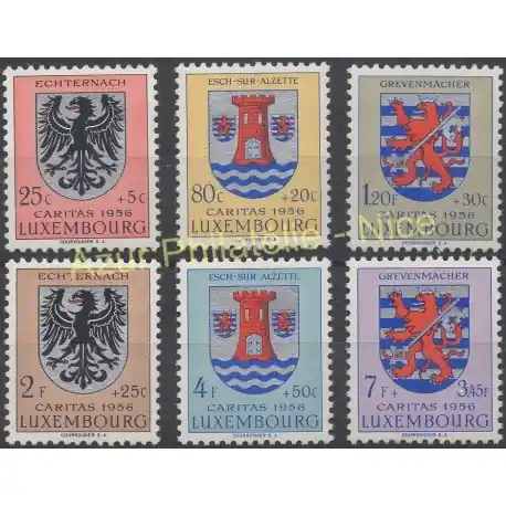 Nouveauté Luxembourg - 1956 - No 520/525 - Armoiries