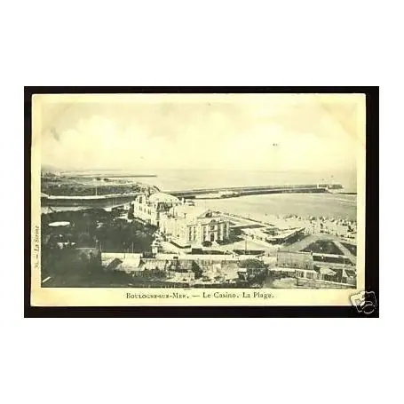 Prix Bas Carte postale 62 - Boulogne sur Mer - Le casino - La plage