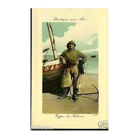Carte postale 62 - Boulogne/Mer - Type de pecheur Achat Immédiat