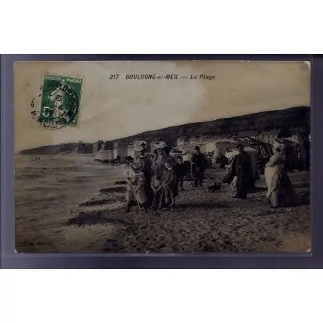 Carte postale 62 - Boulogne-sur-Mer - La plage - Voyage - Dos divise Commander Maintenant