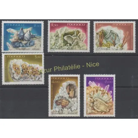 Monaco - 1990 - No 1730/1735 - Minéraux - pierres précieuses Jusqu’à Épuisement Des Stocks