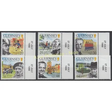 Prix Cassé Guernesey - 1999 - No 837/842 - Célébrités