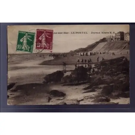 Top Vente Carte postale 62 - Boulogne-sur-Mer - Le Portel - Joyeux ebats - Voyage - Dos divise