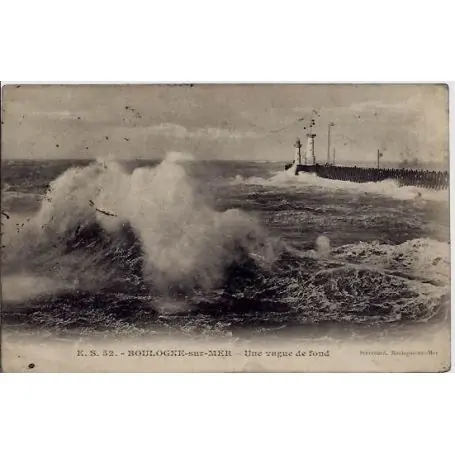 Livraison Express Carte postale 62 - Boulogne-sur-Mer - Une vague de fond - Voyage - Dos divise