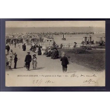 Vente Flash Carte postale 62 - Boulogne-sur-Mer - Vue generale de la plage - Voyage - Dos non divise
