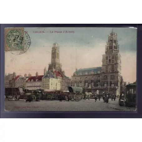 Carte postale 62 - Calais - La place d' Armes - Voyage - Dos divise Achetez Aujourd’hui