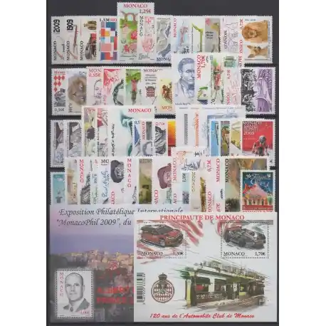 Premium Monaco - Année complète - 2009 - No 2658/2717 et BF94/BF95