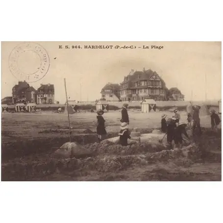 Soldes Carte postale 62 - Hardelot - La plage - Enfants