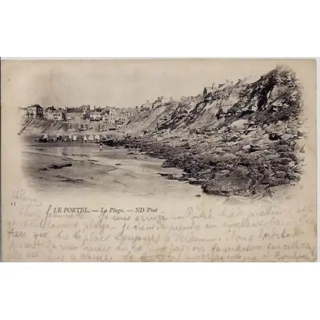 Carte postale 62 - Le portel - La plage - Voyage - Dos non divise Commander Vite