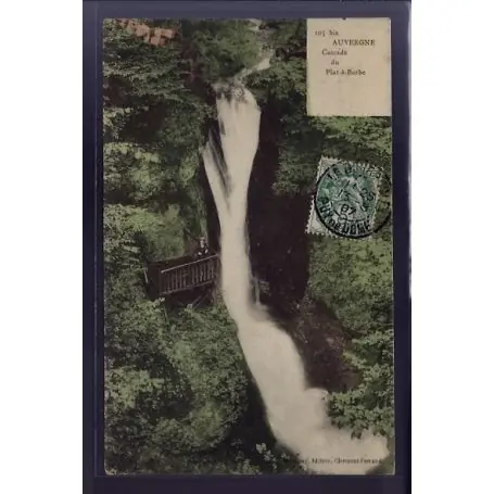Carte postale 63 - Auvergne - Cascade du Plat-a -Barbe - Voyage - Dos divise Prix Choc