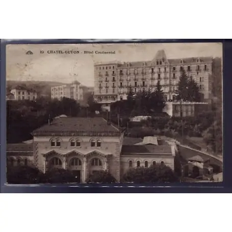 Commander Vite Carte postale 63 - Chatel-Guyon - Hotel Continental - Voyage - Dos divise