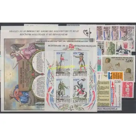 Livraison Mondiale France - 1989 - No 2560/2614 et BF 10/BF 11