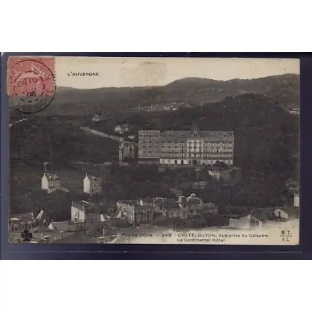 En Vogue Carte postale 63 - Chatelguyon - vue prise du Calvaire - le Continental Hotel - Voyage - Do