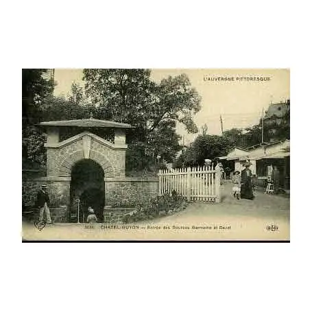 Carte postale 63 - CHATEL-GUYON -ENTREE DES SOURCES GERMAINE ET DEVAL Tendance