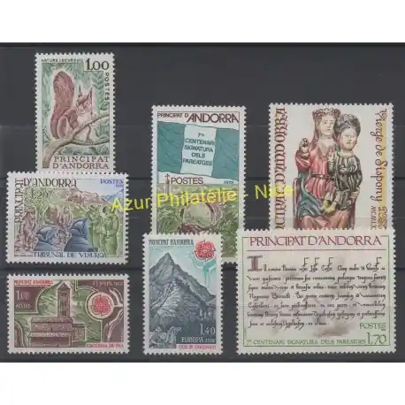 Andorre - Année complète - 1978 - No 267/273 Offre Limitée