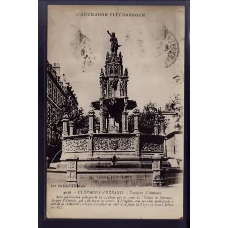 Commande En Gros Carte postale 63 - Clermont-Ferrand - Fontaine d' Amboise - Voyage - Dos divise