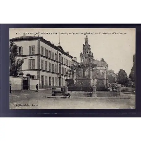 Tendance Carte postale 63 - Clermont-Ferrand - Quartier general et Fontaine d' Amboise- Non voyage -