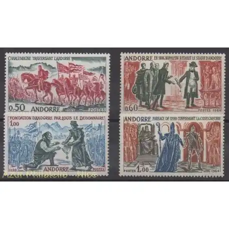 Marque Andorre - 1963 - No 167/170 - Histoire