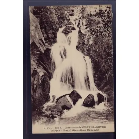 Authentique Carte postale 63 - Environs de Chatelguyon - Gorges d' Enval (deuxieme cascade) - Voyage -