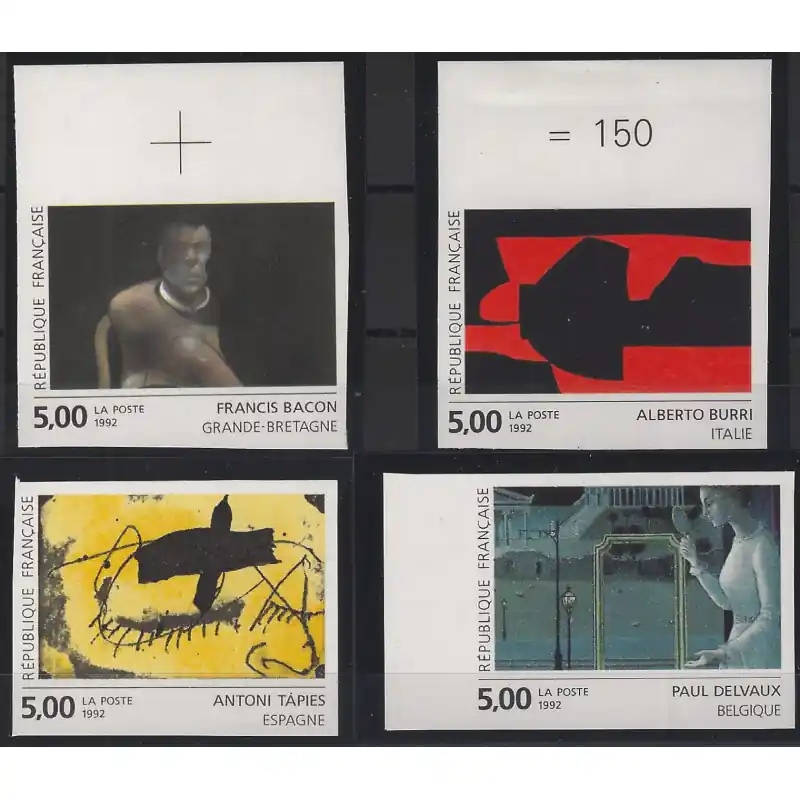 Offre Limitée Art contemporain timbres N°2779-2782 sérié non dentelé neuf**.