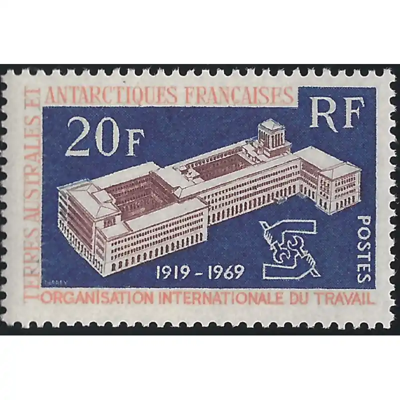 Organisation Internationale du Travail timbre T.A.A.F. N°32 neuf**. Quantité Limitée